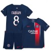 Conjunto (Camiseta+Pantalón Corto) Paris Saint-Germain 2023-24 Fabian 8 Primera Equipación - Niño